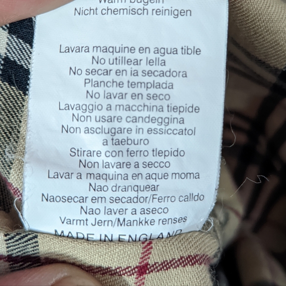 Authentic Burberrys Nova Check Shirt Large made in England - Picture 11 of 14